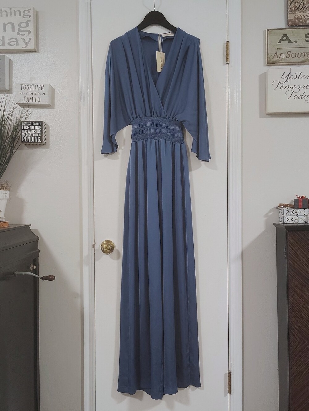 NWT $545 Ramy Brook Cheri Wide Leg Jumpsuit "True Blue" Women's XS Quiet Luxury - Picture 5 of 12